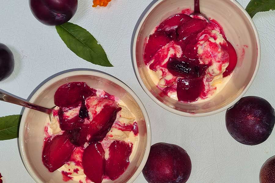 Delicious Sauteed Plums
